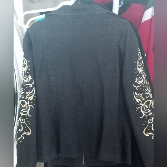 Anthony's originals size 16 women black denim jacket. - Picture 2 of 3